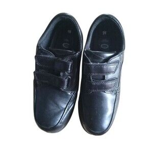 Dr. Scholl's Men Size 9W Black Leather Adjustable Strap Casual Comfort Shoes